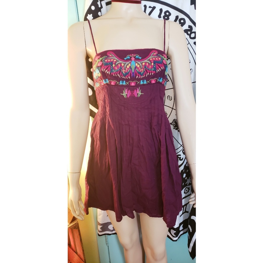 Free People Spring Embroidered Dress